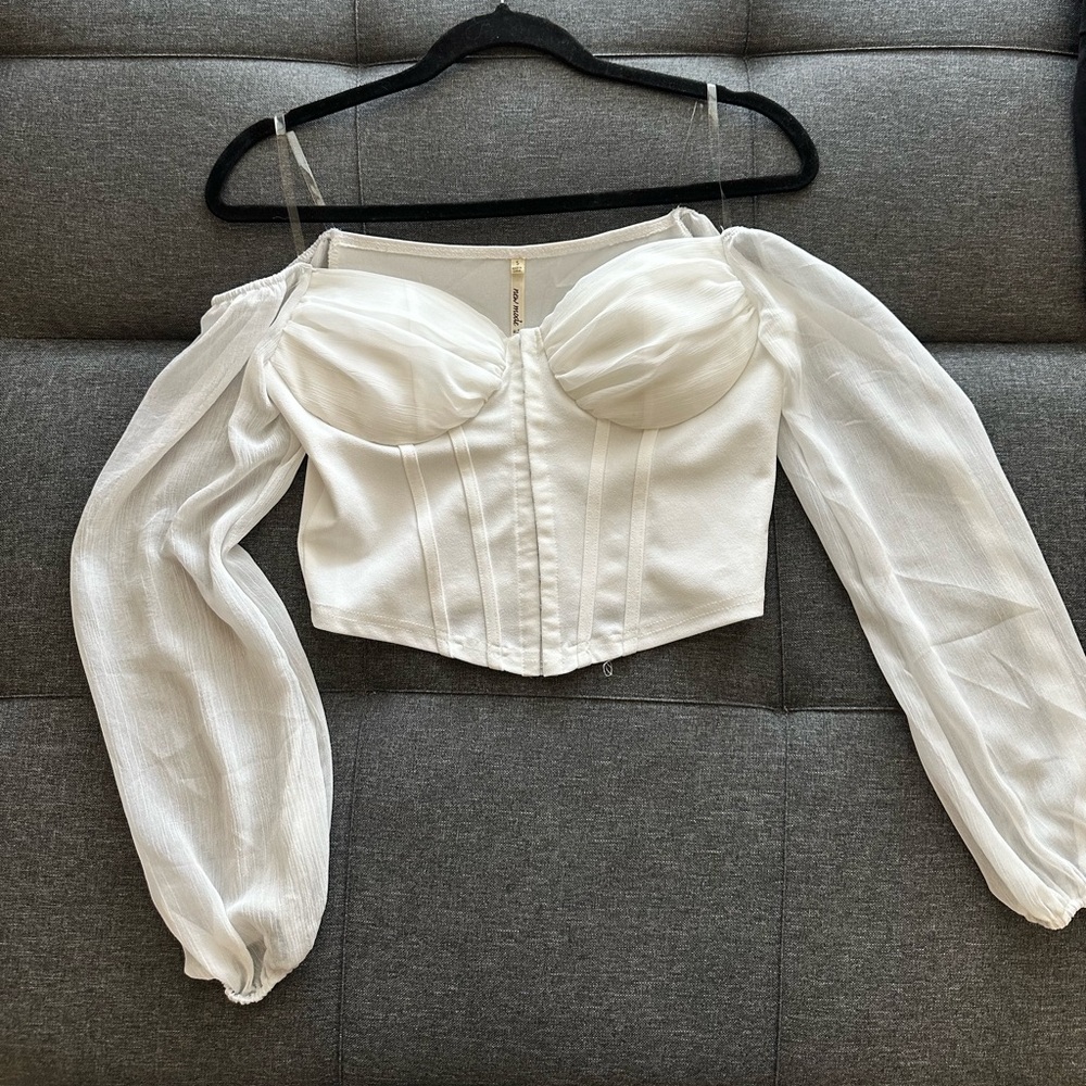 White corset blouse
